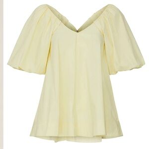 Co Yellow Puff Sleeve Top